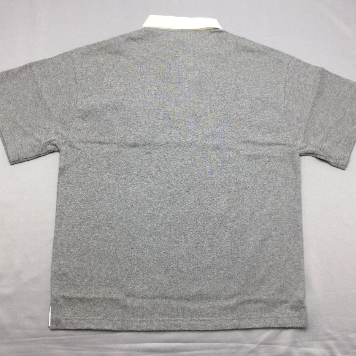 [ free shipping ][ new goods ]US.POLO.ASSN men's short sleeves Rugger shirt ( cotton 100% made in Japan ) Mmok gray *22128