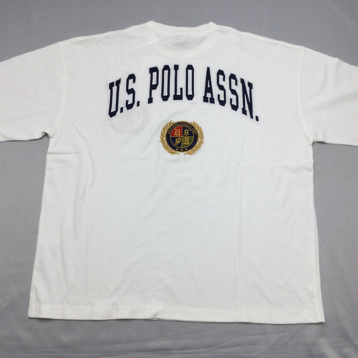 【送料無料】【新品】US.POLO.ASSN　メンズ半袖Tシャツ（コットン100％　ゆったりタイプ） 　M 　 ホワイト★22267_後