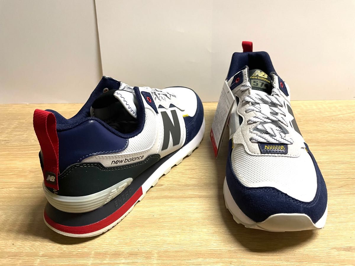 未使用 27.5cm D ニューバランス ML574I X2 WHITE/NAVY ホワイト/ネイビー new balance