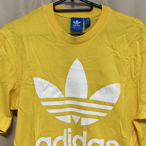 送料無料 adidas アディダス Originals オリジナルス Tシャツ 半袖 カットソー イエロー M スポーツ ストリート アメカジ ヴィンテージ