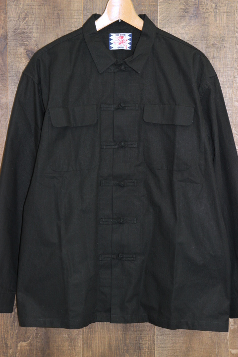 未使用 SON OF THE CHEESE (サノバチーズ) China Shirt / L / 黒 / ミリタリー / チャイナシャツジャケット