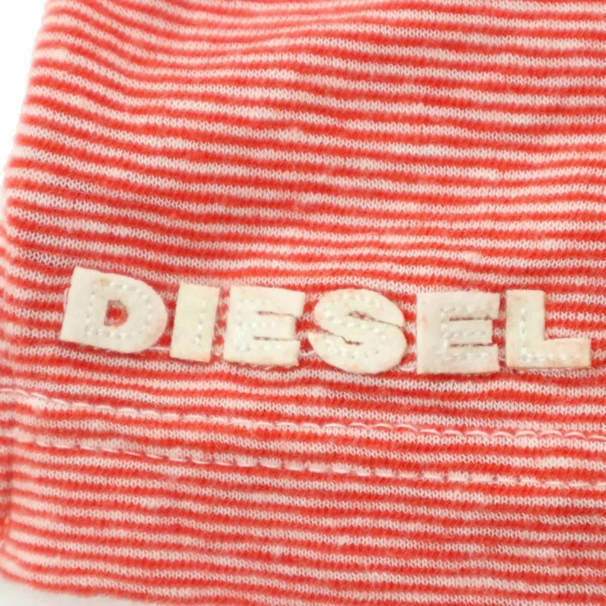 DIESEL ディーゼル 春夏 麻 リネン混★ 細ボーダー 半袖 ポロシャツ Sz.S　メンズ　A3T07860_7#A_画像4