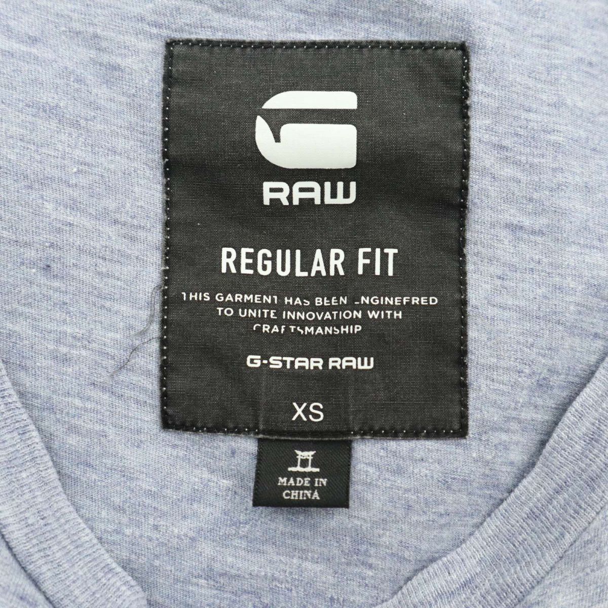 G-STAR RAWji- Star low весна лето [RIBAN POCKET R T S/S] карман * трикотаж с коротким рукавом футболка pokeT Sz.XS мужской синий серия A3T07609_6#D