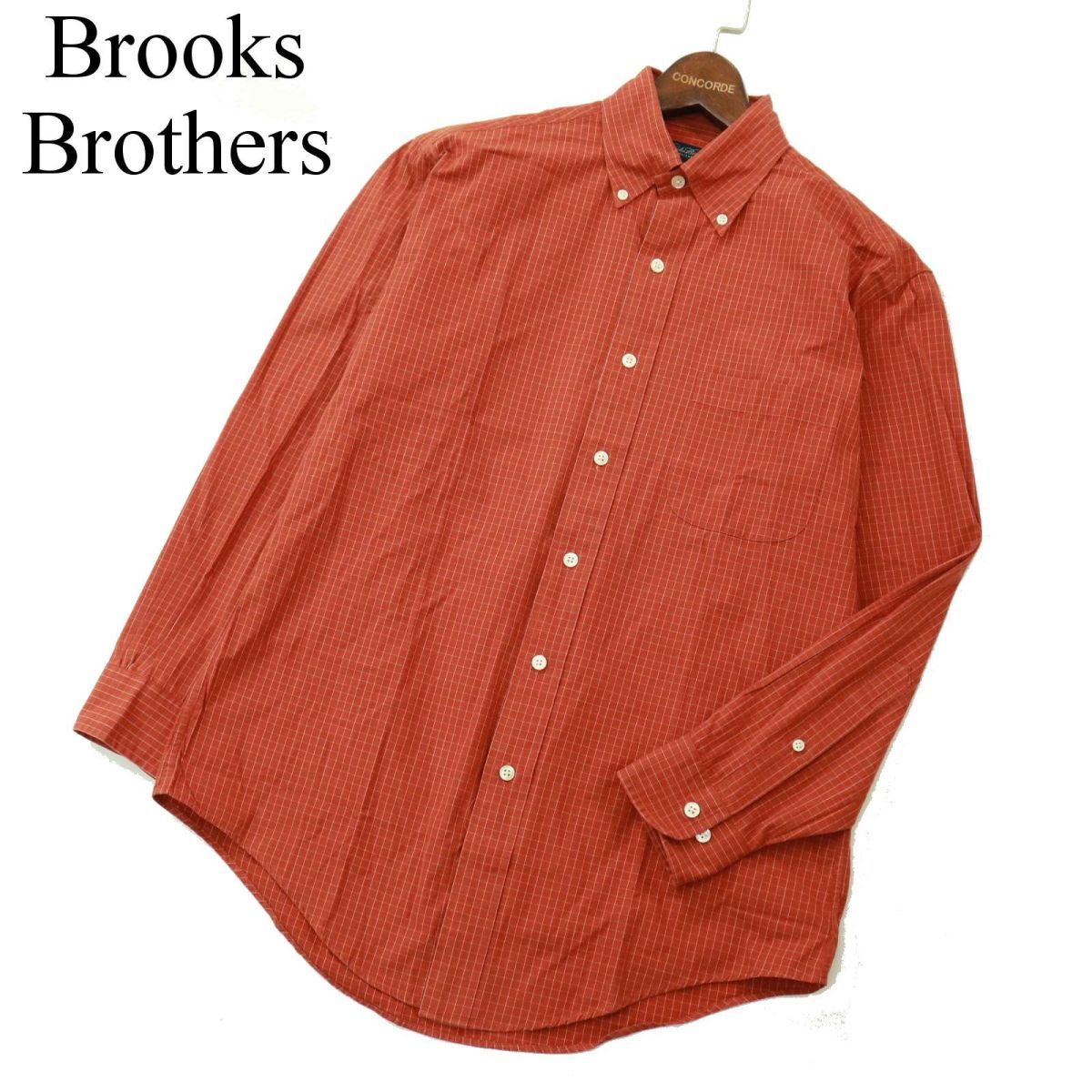 Brooks Brothers ブルックスブラザーズ 通年 長袖 ボタンダウン★ チェック シャツ Sz.S メンズ A3T08562_7#Cの画像1