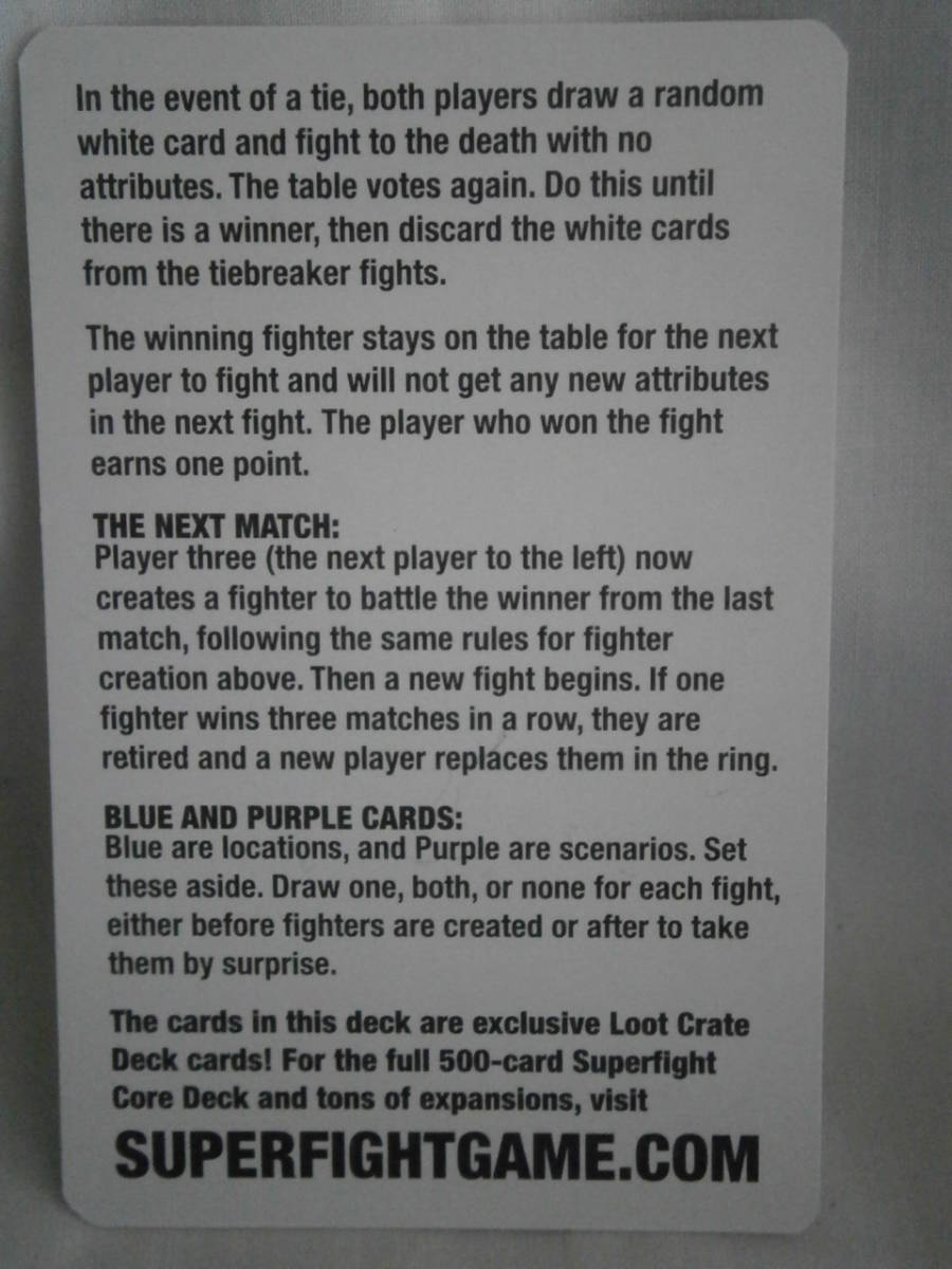 SUPERFIGHT THE LOOT CRATE DECK　2014年版_画像3