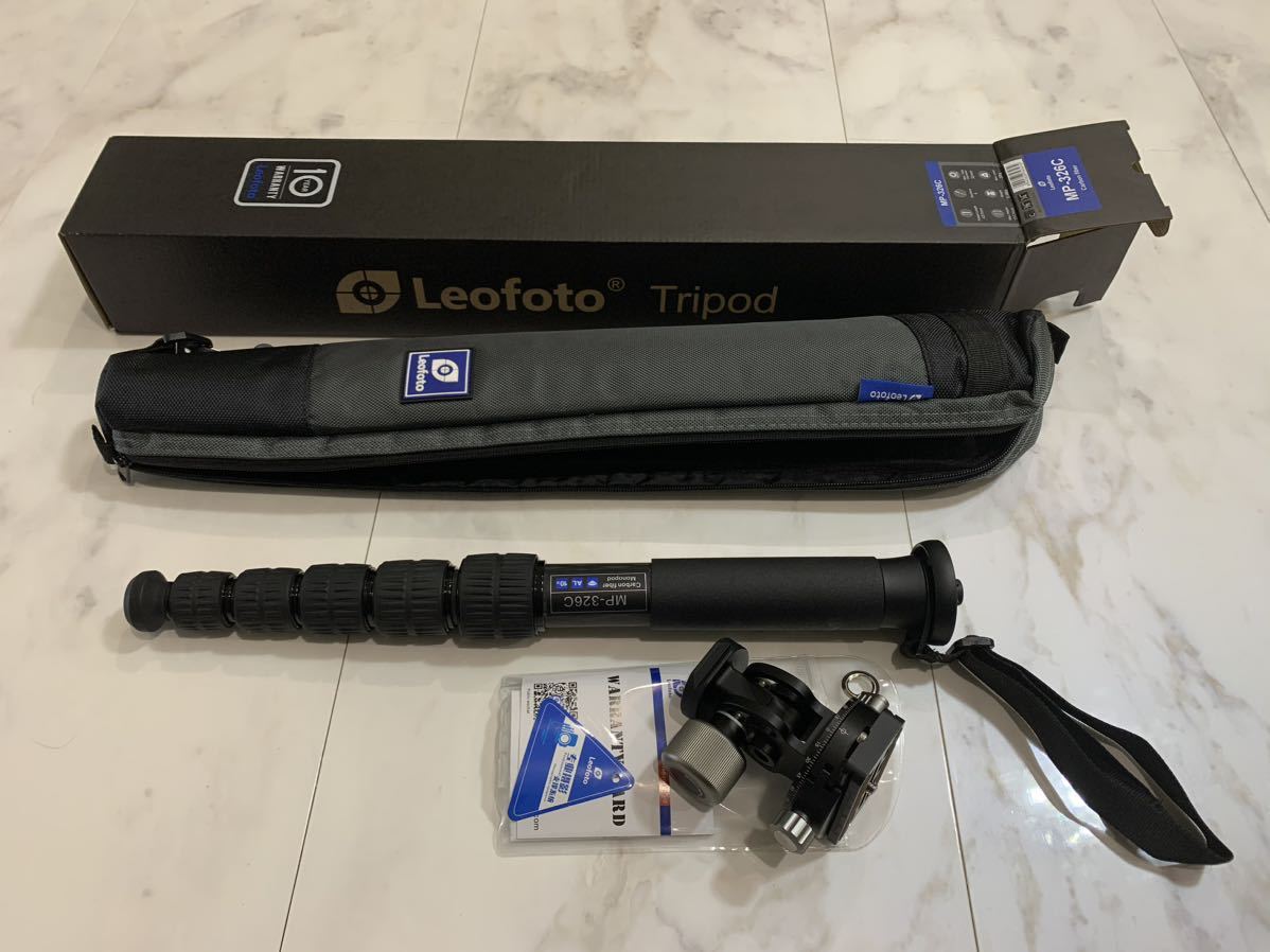 Leofoto MP326Cカーボン6段一脚脚径32mm+VH20雲台セット-