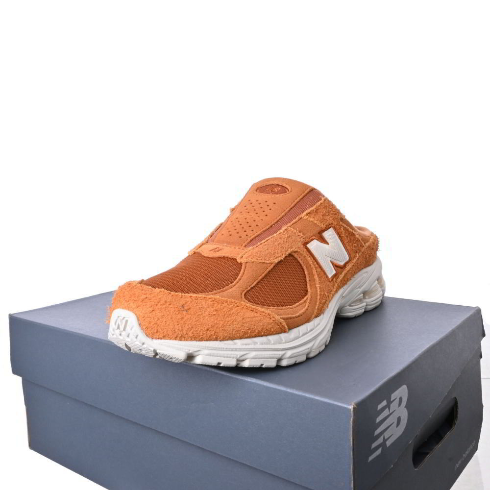 美品 new balance 2002RM スエード ミュール サンダル 27 ブラウン ニューバランス KL4CA2BL90