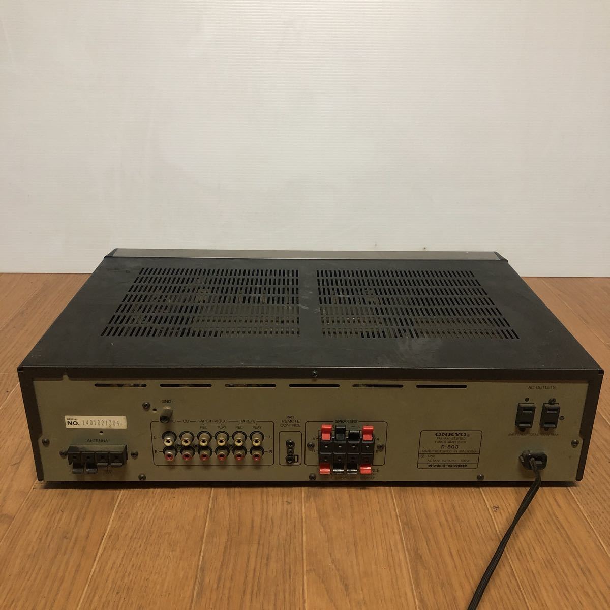 オンキョー　FM/AMチューナーステレオアンプ R-803_画像2