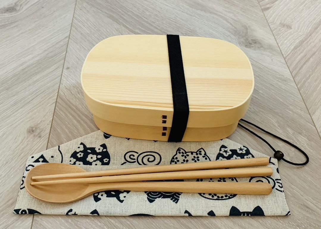 豪華セット！大人気 新品 曲げわっぱ 弁当 伝統工芸 お弁当箱 白木③ 猫