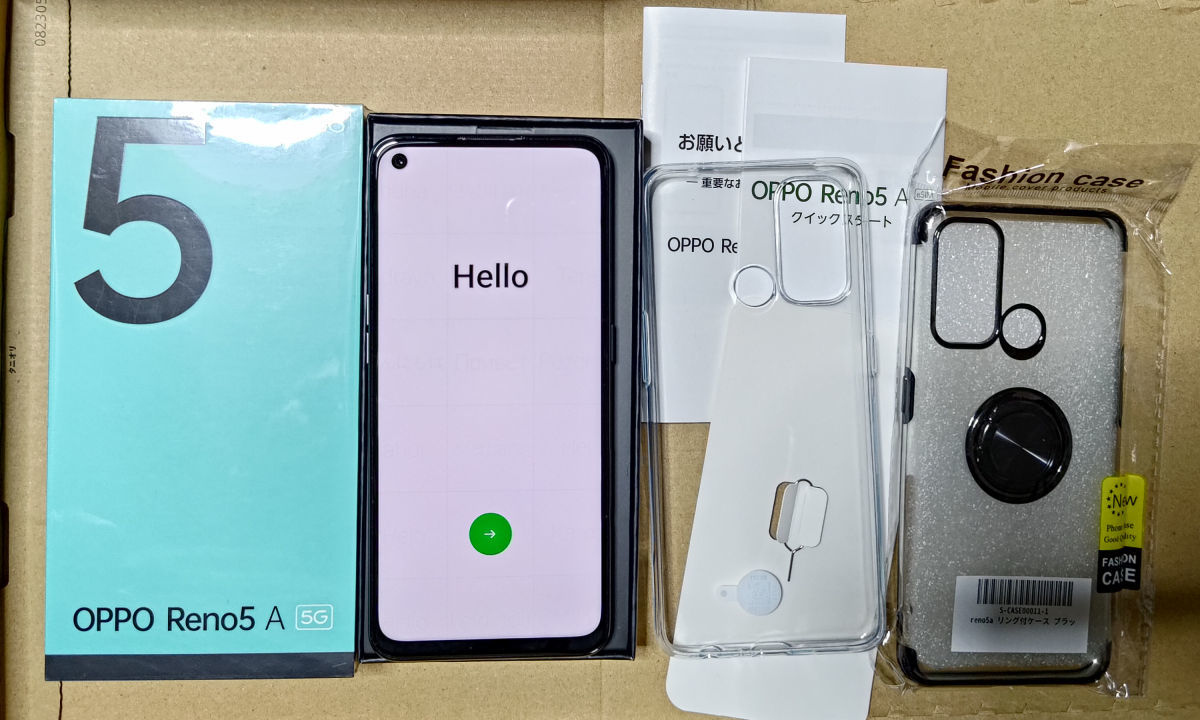 即決即納 送料込 OPPO Reno5 A eSIM対応版SIMフリー シルバーブラック