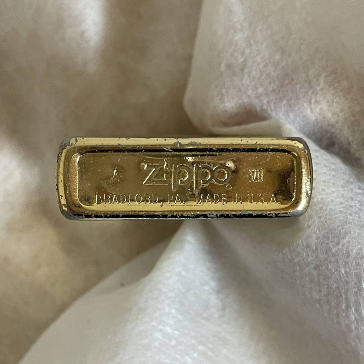 ZIPPO ジッポ 1991年製 4連ロゴ SOLID BRASS ソリッドブラス オイル