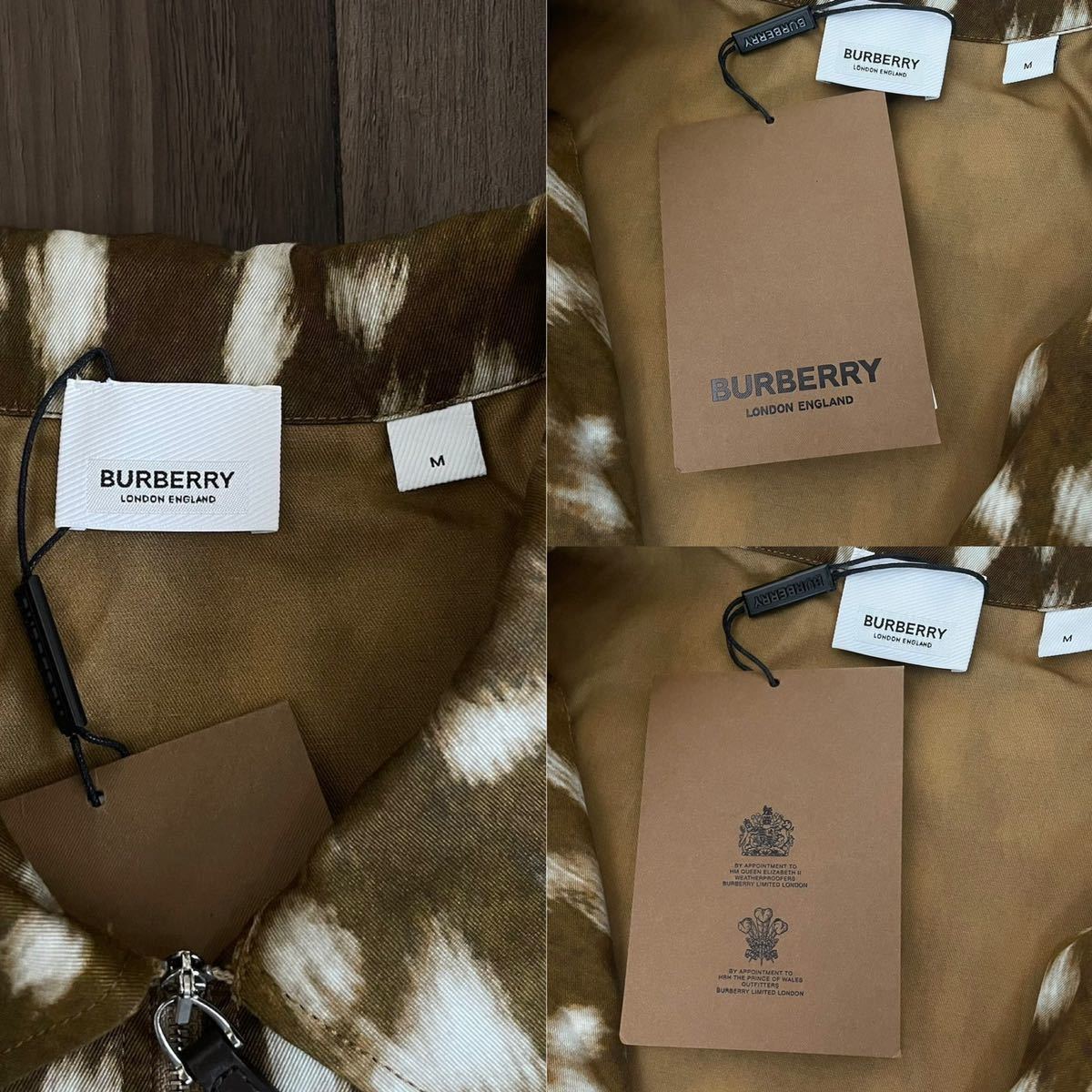 最終 1円☆新品☆バーバリーBURBERRY☆リステア六本木 国内正規品☆リカルド・テッィシ☆M☆半袖シャツ ハーフジップ☆バンビ プリント☆の画像6