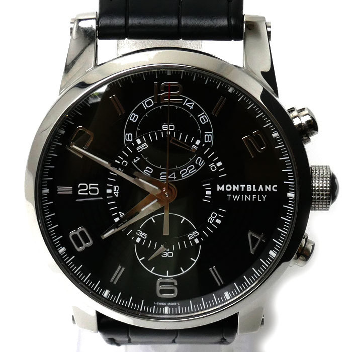 MONTBLANC モンブラン タイム ウォーカー クロノグラフ 腕時計 自動巻き 105077 メンズ 中古_画像1