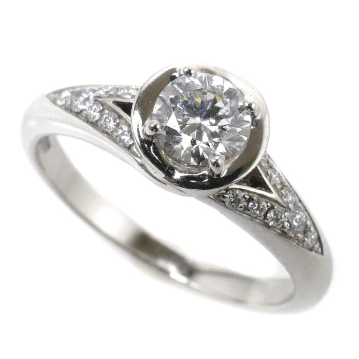 BVLGARI BVLGARY Pt950 platinum in control damo-re ring * ring diamond 0.46ct diamond 10 number 5.1g lady's used beautiful goods 
