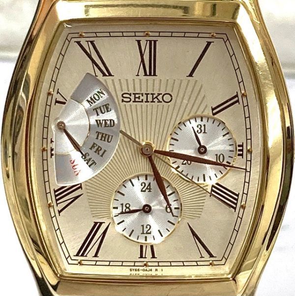 SEIKO セイコー 5Y66-0AF0 トリプルカレンダー 革ベルト SEIKO セイコー 5Y66-0AF0 トリプルカレンダー 革ベルト