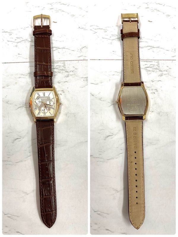 SEIKO セイコー 5Y66-0AF0 トリプルカレンダー 革ベルト SEIKO セイコー 5Y66-0AF0 トリプルカレンダー 革ベルト