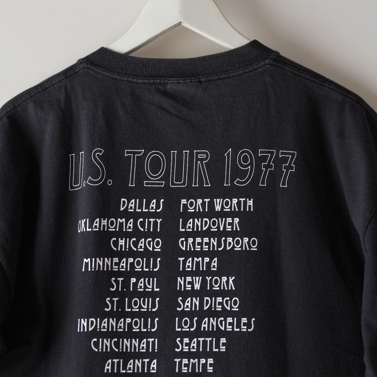 00s LED ZEPPELIN U.S. TOUR 1977 レッド・ツェッペリン Tシャツ USA製 ブラック サイズL / ヴィンテージ バンドT ロックT USA アメカジ_画像4