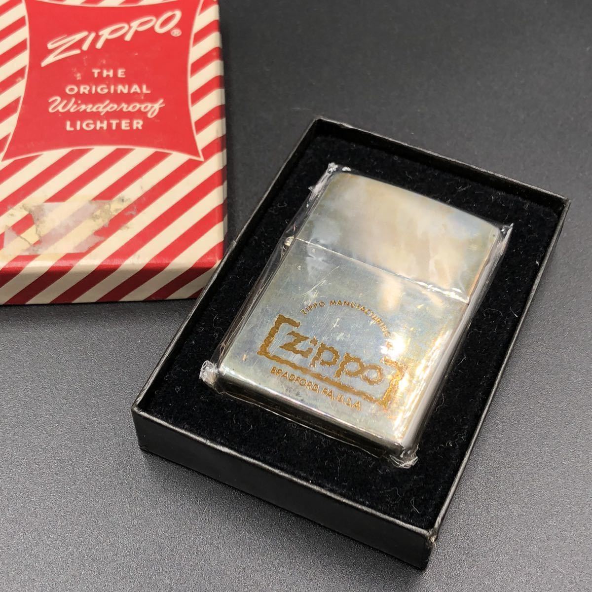 未使用・激レア ZIPPO ジッポー オイルライター ロゴ入り 鏡面 タバコ