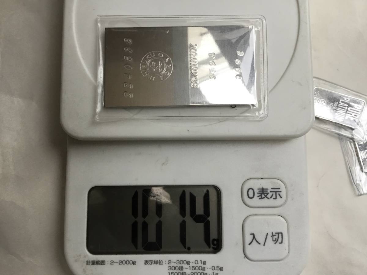 Platinum 100G Bar's Ishifuku's Platinum 100G (Small Sintot чистота 999,5) серийный номер 2240533 ☆ Половина цены, чем рынок чистого золота
