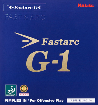 [卓球]Fastarc G-1(ファスターク) 赤・特厚 Nittaku(ニッタク)_メーカーさんのパッケージ画像です。