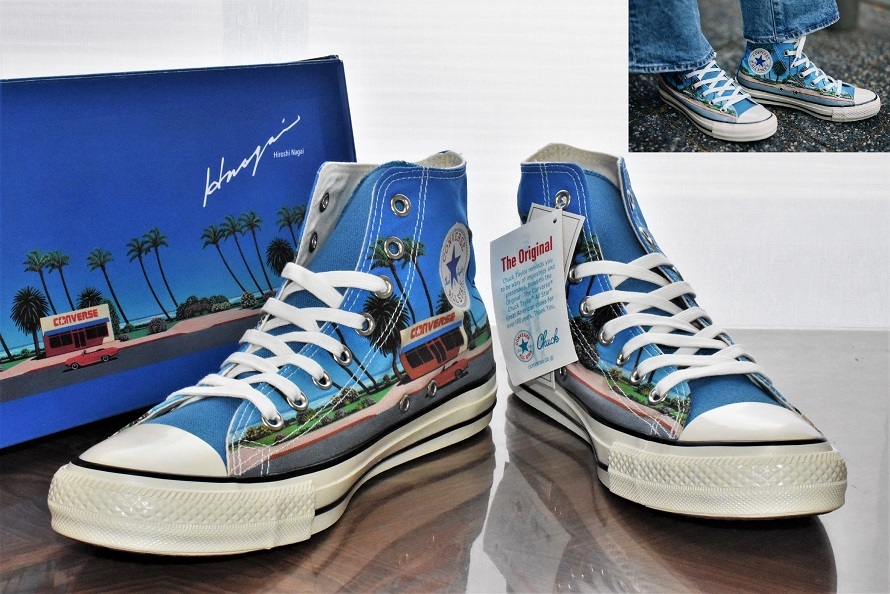 CONVERSE × HIROSHI NAGAI コンバース × 永井博 ALL STAR HI US ORIGINATOR オールスター ハイ USオリジネイター スニーカー 27cm 未使用_右上同モデル使用時参考画像