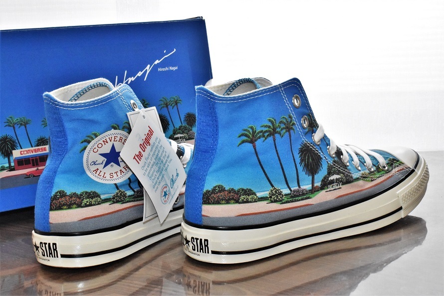 CONVERSE × HIROSHI NAGAI コンバース × 永井博 ALL STAR HI US ORIGINATOR オールスター ハイ USオリジネイター スニーカー 27cm 未使用_画像3