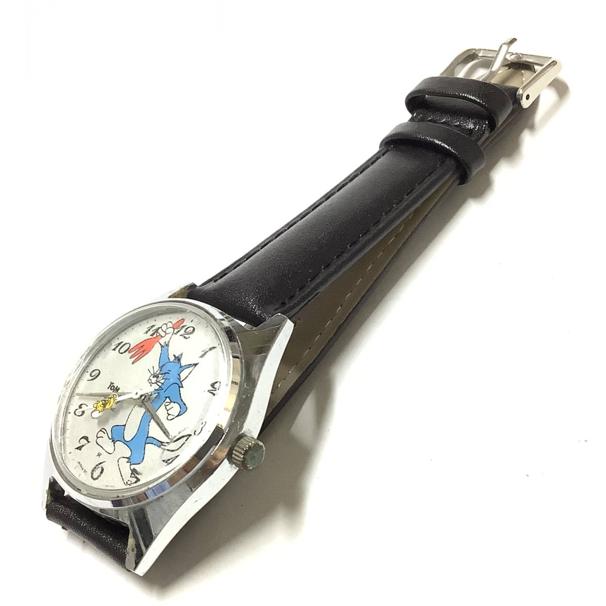 [ Showa Retro * rare Vintage, operation middle ] Seiko SEIKO Tom . Jerry hand winding wristwatch character watch 