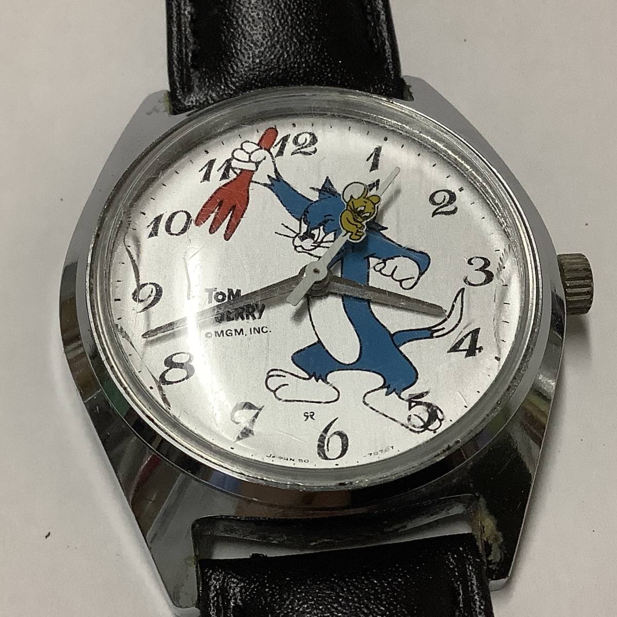 [ Showa Retro * rare Vintage, operation middle ] Seiko SEIKO Tom . Jerry hand winding wristwatch character watch 