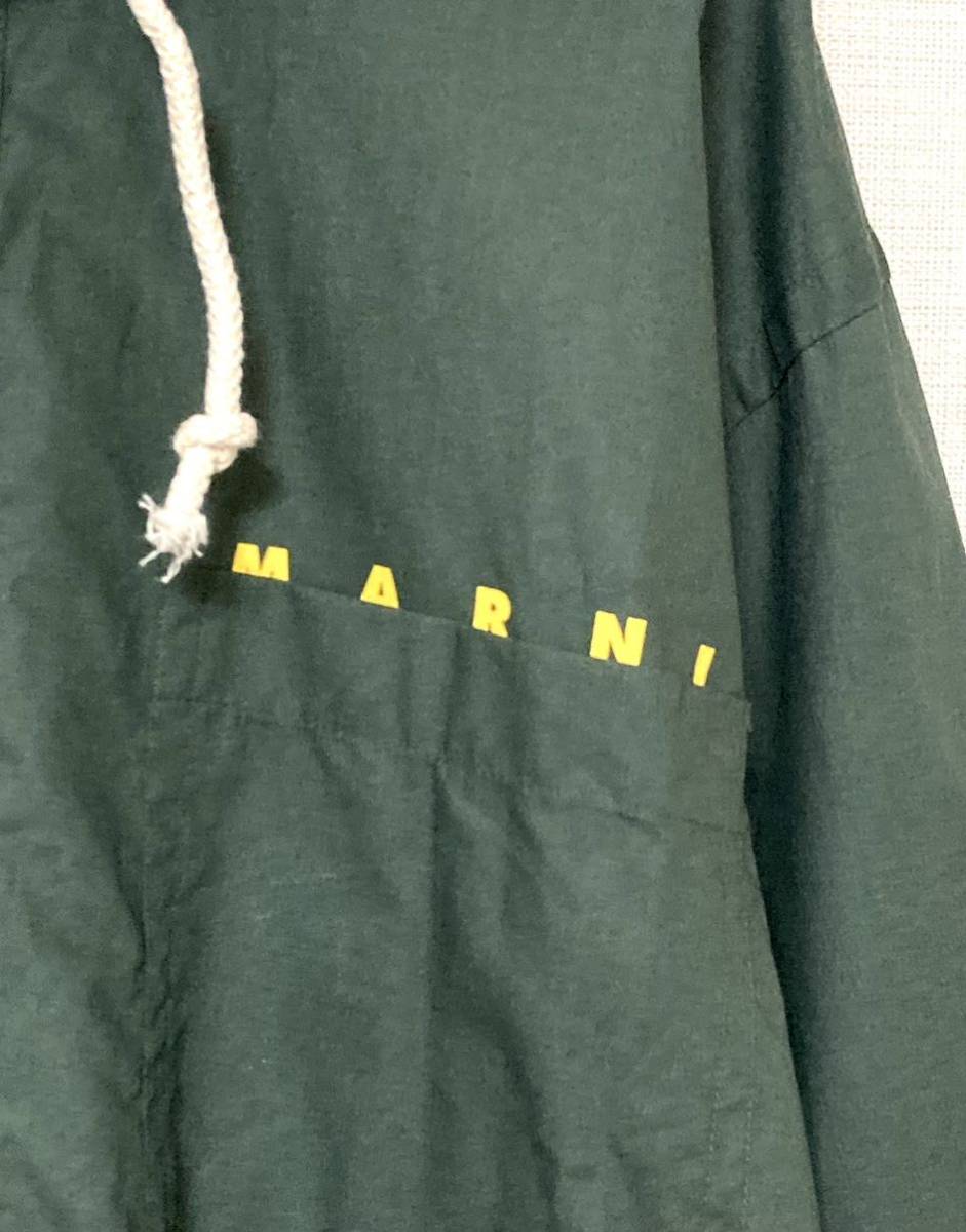  Marni marnibai цвет f-ti- рубашка длинный рукав капот Logo принт переключатель длинный рукав мужской 48 зеленый темно-синий 