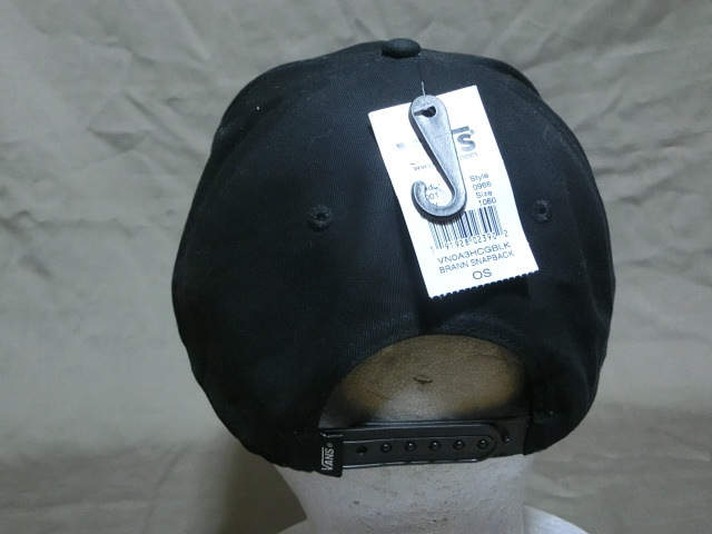 ★USA購入 アメカジ バンズ【VANS】【VANS EST.1966 THE ORIGINAL RUBBER CO.】トライアングルロゴプリント入りCAP BLACK★_画像7