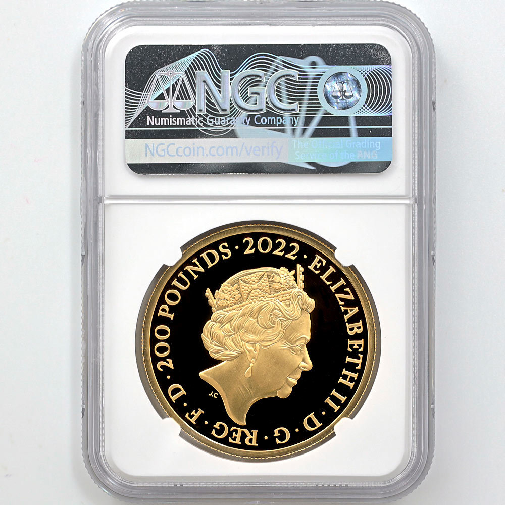 2022 英国 君主 シリーズ ヘンリー7世 200ポンド 金貨 2オンス プルーフ NGC PF 70 UC FR 初鋳版 最高鑑定 完全未使用品 イギリス 金貨_画像2