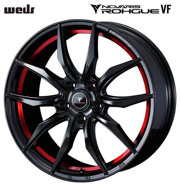 取寄せ品 新品4本SET WEDS ローグVF 7.0J+53 5H-114.3 ブリヂストン VRX2 215/50R17インチ レヴォーグ アテンザスポーツ インスパイア_画像7