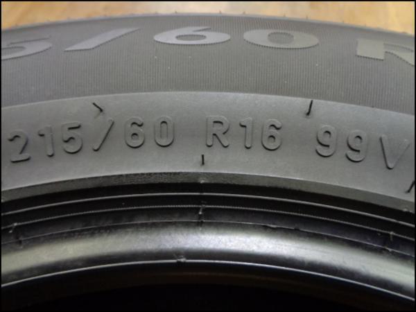 お買い得 大特価 送料無料 中古 2本 PIRELLI ピレリ P7EVO 215/60R16 スペア用 パンク用 補修用 2018年製 2019年製 サマータイヤ エスティ_画像7