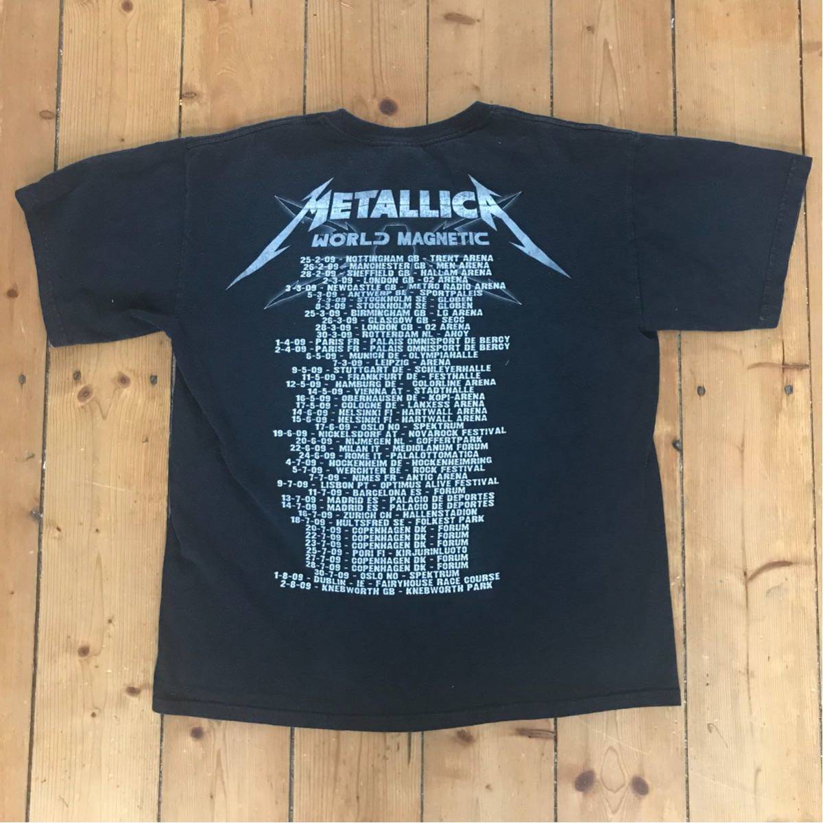 METALLICA ツアーTシャツ WORLD MAGNETIC TOUR メタリカ オフィシャルグッズ ライブ ヴィンテージ ビンテージ_画像2