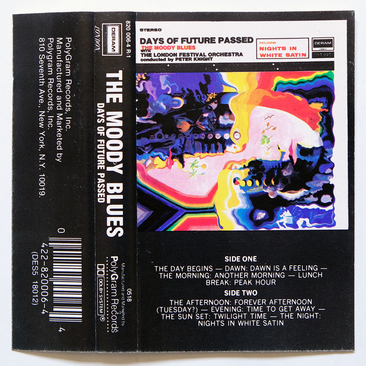 《US版カセットテープ》The Moody Blues●Days of Future Passed●ムーディー ブルース/サテンの夜_画像7