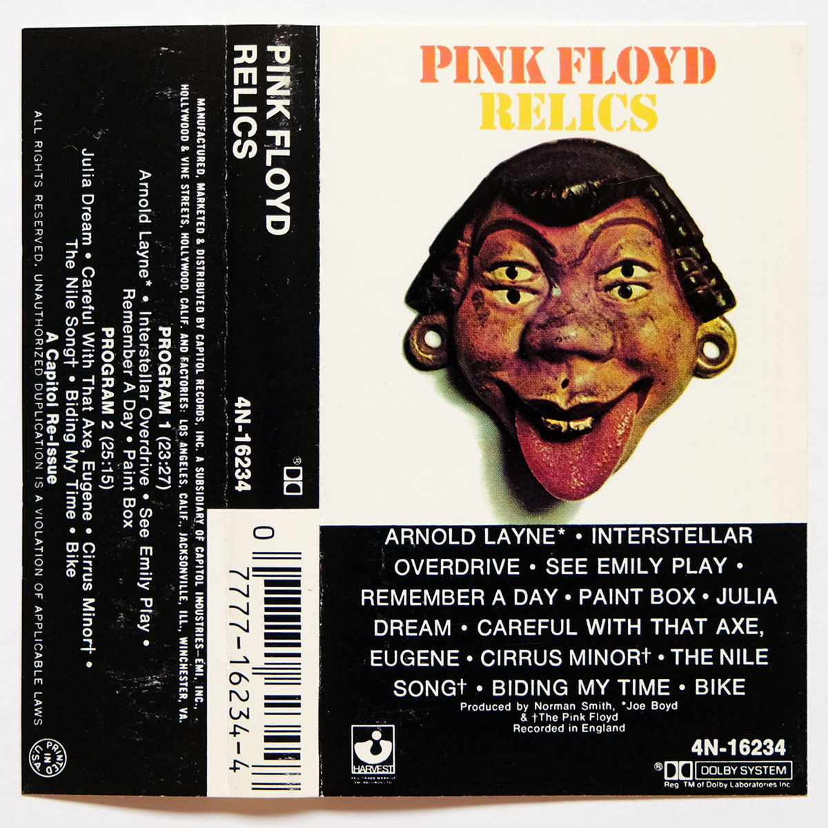{US версия кассетная лента }Pink Floyd*Relics* pink floyd. дорога 