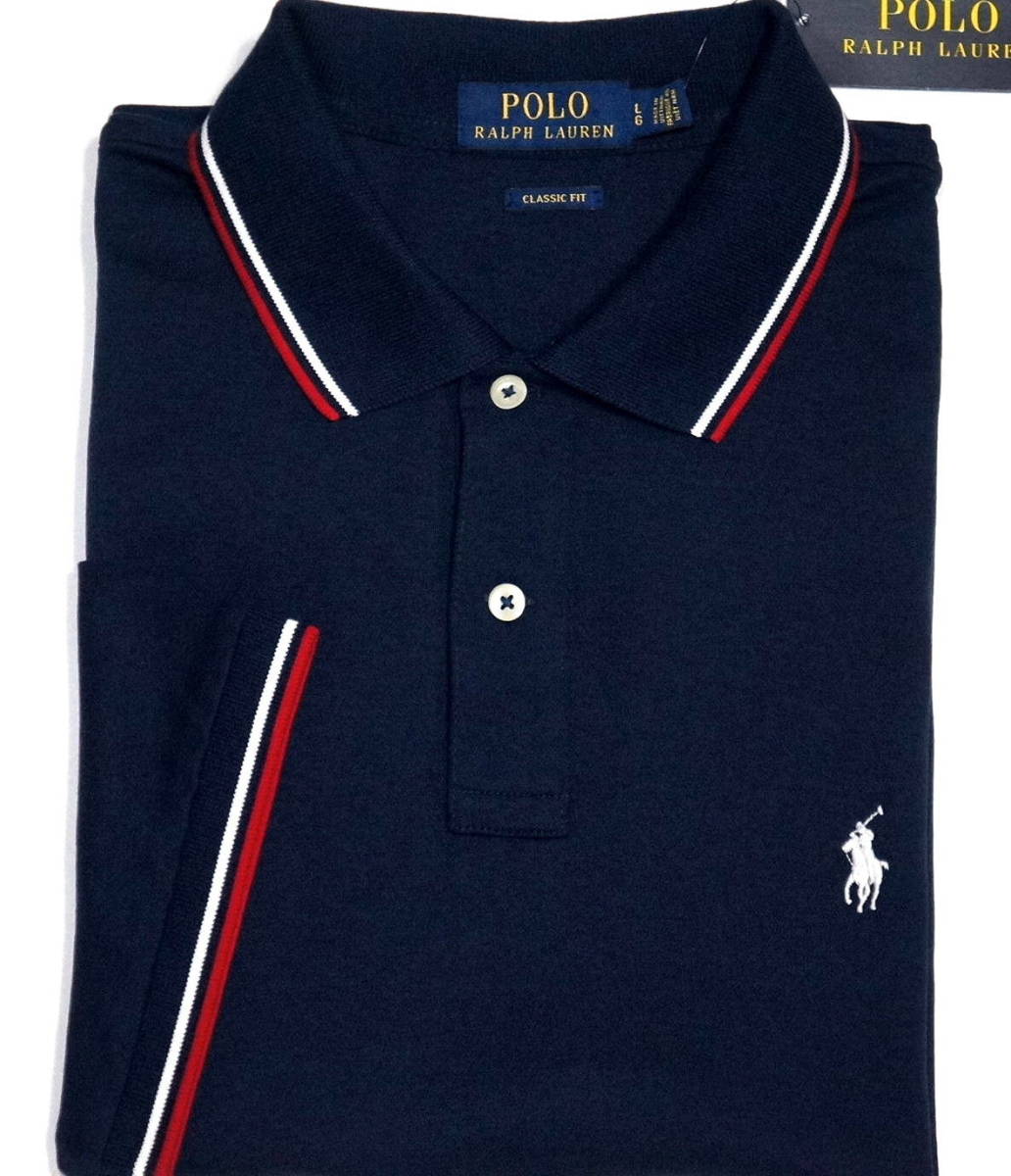 【新品】ラルフローレン ■ コットンインターロックポロシャツ ■ メンズ XL / US L ■ ネイビー POLO RALPH LAUREN 正規品