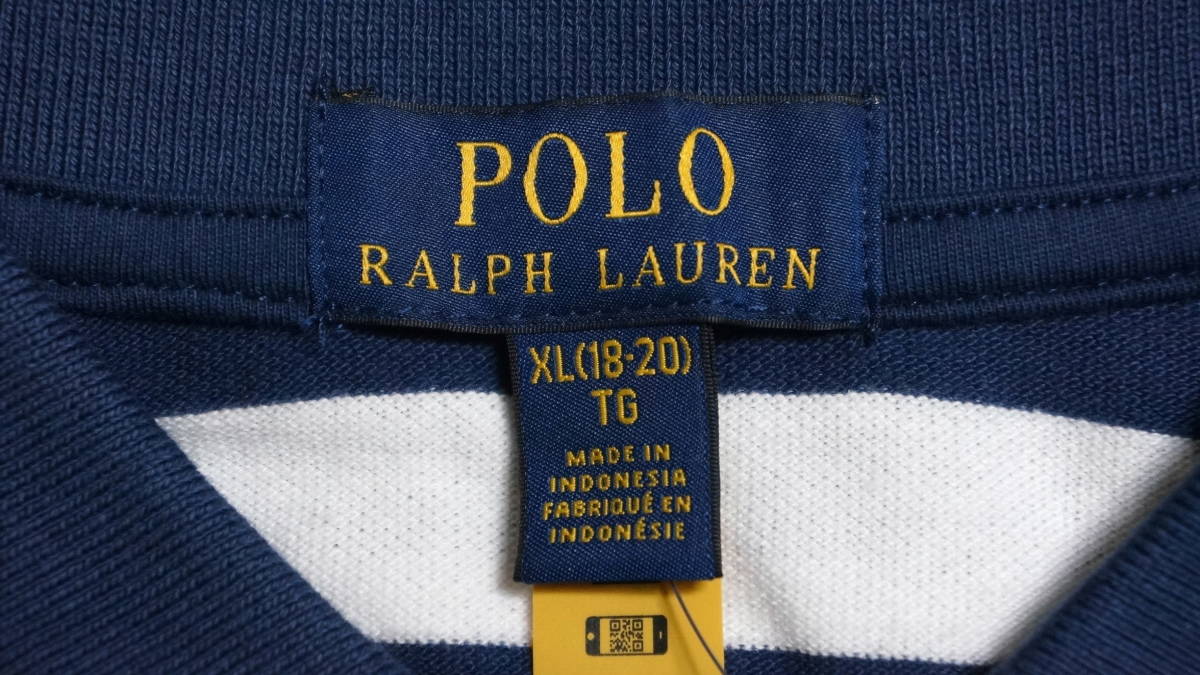 【新品】ラルフローレン ■ 鹿の子ポロシャツ ■ メンズ S / US Boys XL ■ ボーダー POLO RALPH LAUREN 正規品_画像5
