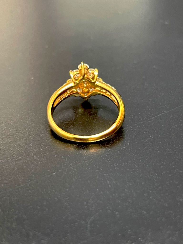 ダイヤモンドリング/1.02ct 天然ダイヤモンド ブリリアントカット 指輪 K18刻印 重量約3.81ｇ【宝石鑑別書有】K18 18金 ダイヤ ケース付_画像5