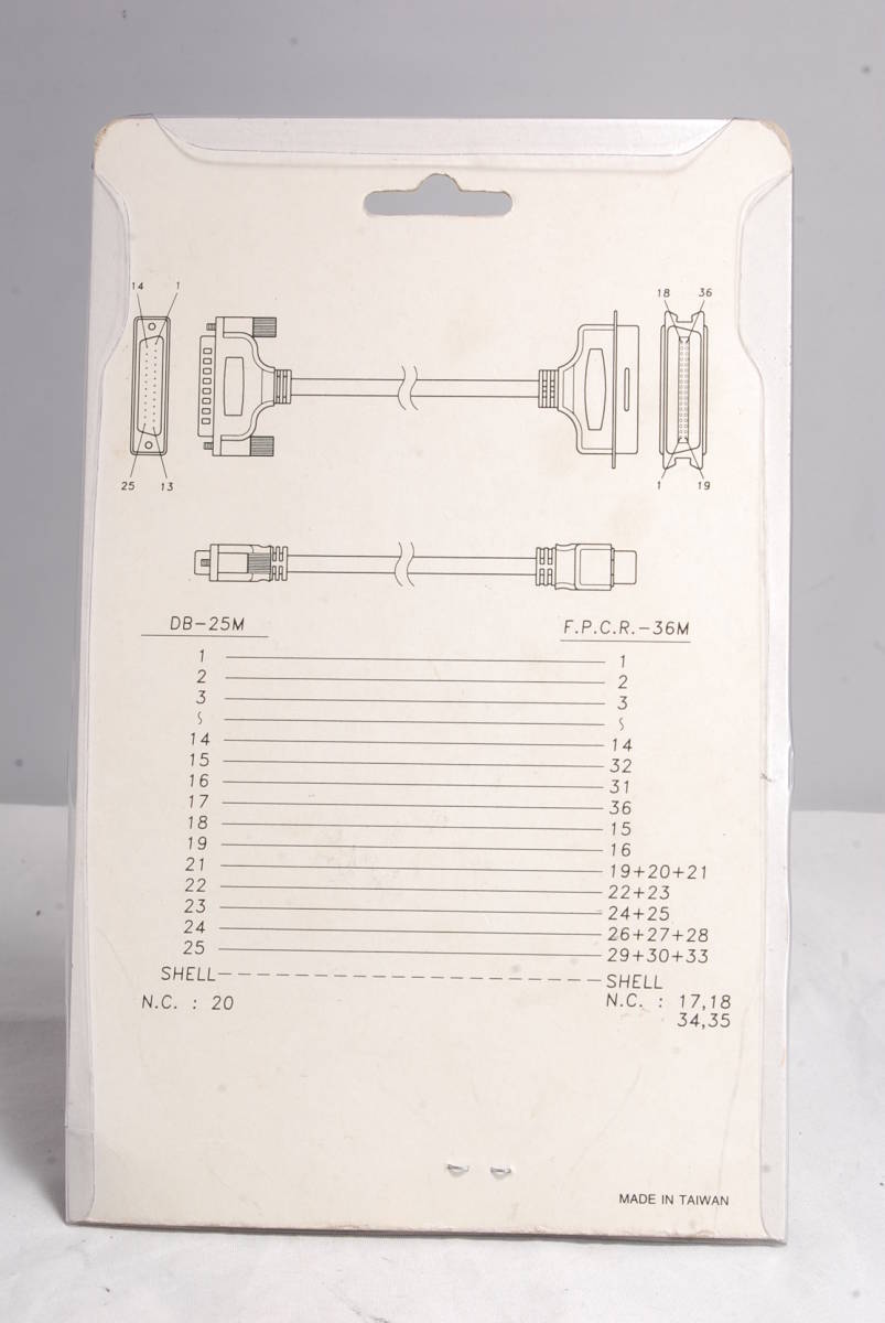 ◆超貴重未使用◆富士電機 プリンターケーブル CBL-202 Dsub25pin アンフェノール36pin 2m DOS/V 1225_画像2