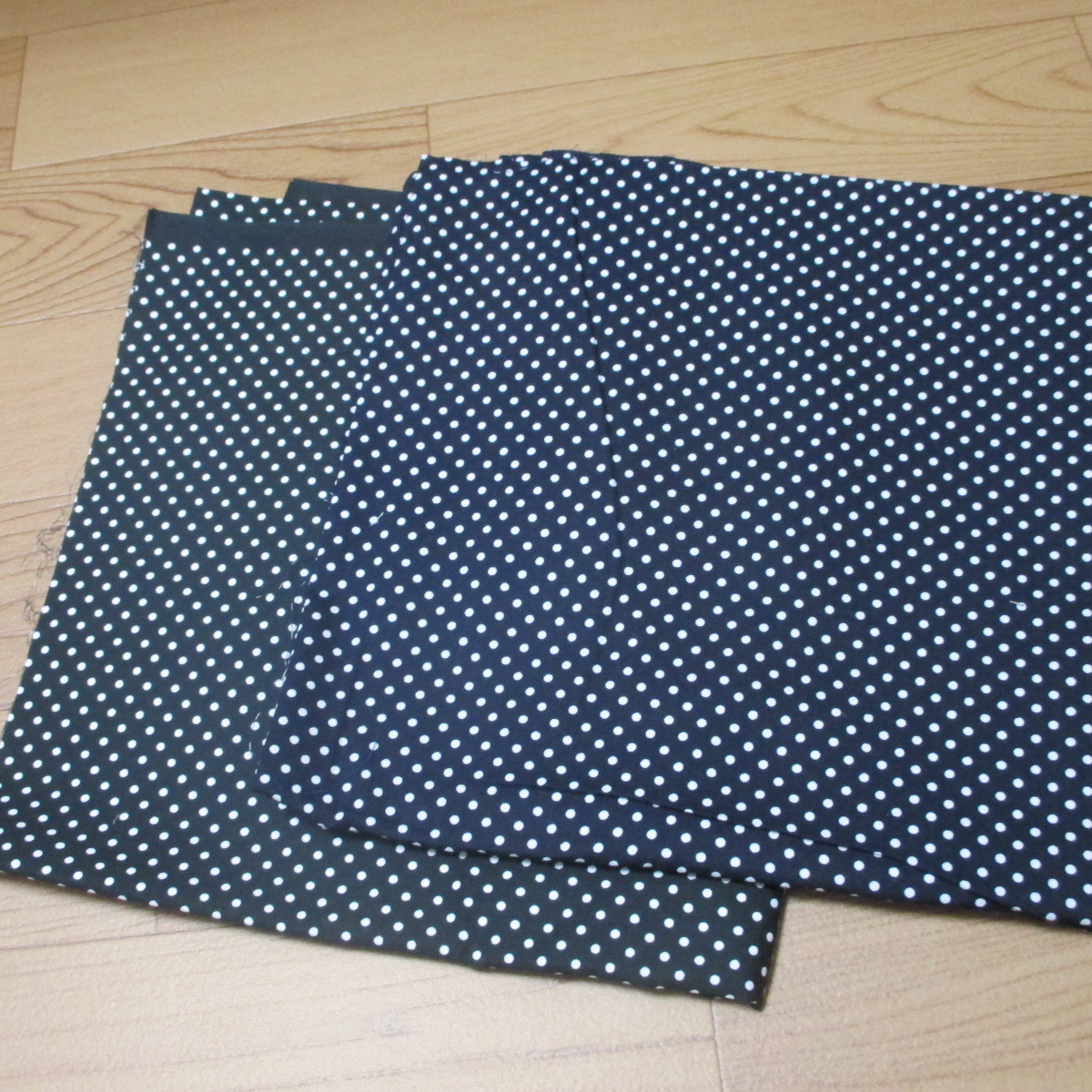 ☆ Hagire ☆ Dot Pattern Black / Navy 106 см. Ширина x 1m 1 лист