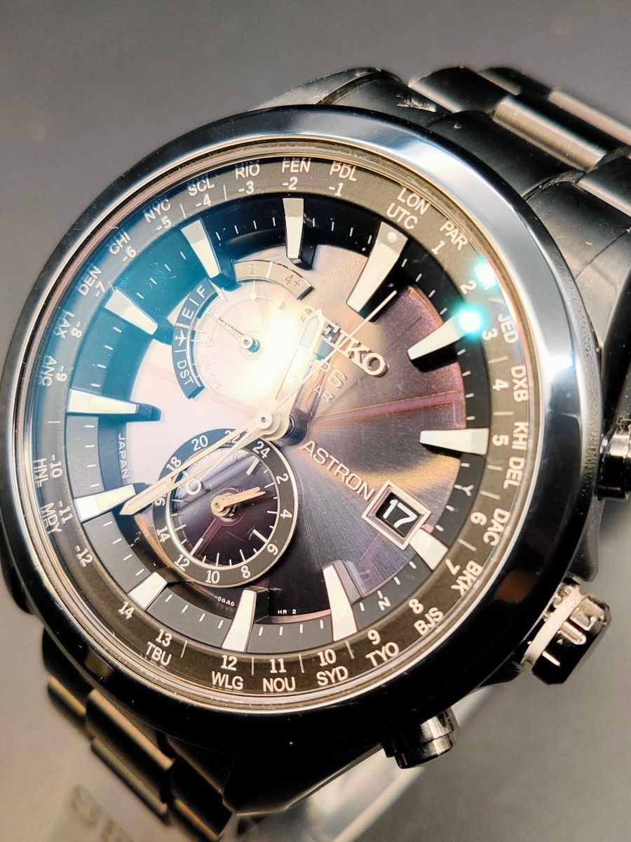 セイコー アストロン SBXA007 7x52-0AA0 GPSソーラー電波 チタン＆セラミック メンズ腕時計 稼働品