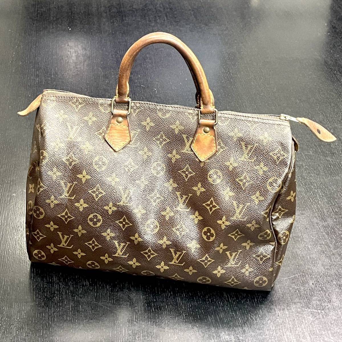 ★☆【正規品】LOUIS VUITTON/ルイ ヴィトン/LV スピーディ35 ミニボストンバッグ モノグラム MB8912/89年12月製_画像1