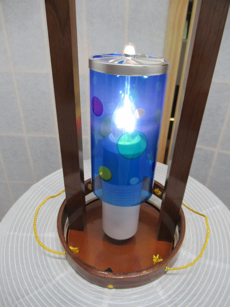 盆提灯「岐阜提灯/松仙/11号/撫子/紙張一重絵/1個/LED電池灯 盆提灯「岐阜提灯/松仙/11号/撫子/紙張一重絵/1個/LED電池灯