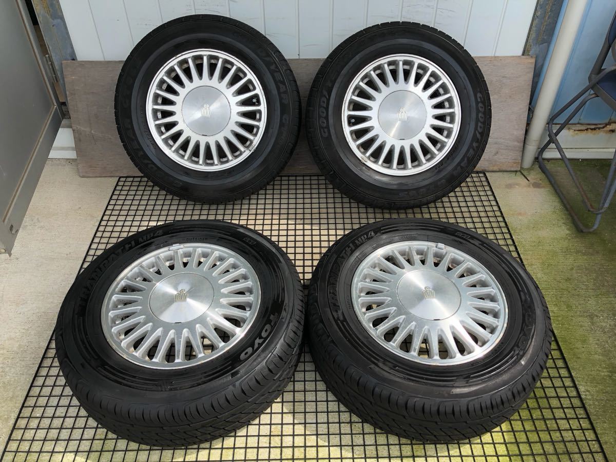 トヨタ クラウン 純正 215/65R15 6.5J+50 5穴 PCD114.3 15インチ タイヤホイール 4本セット_画像1