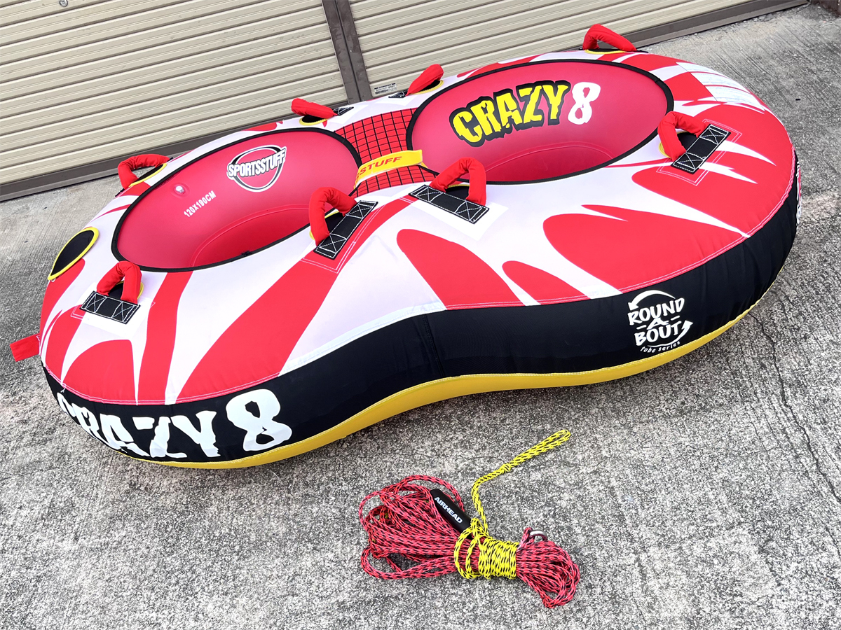 ☆美品☆ SPORTS STUFF CRAZY8 2人乗り トーイングチューブ ロープ