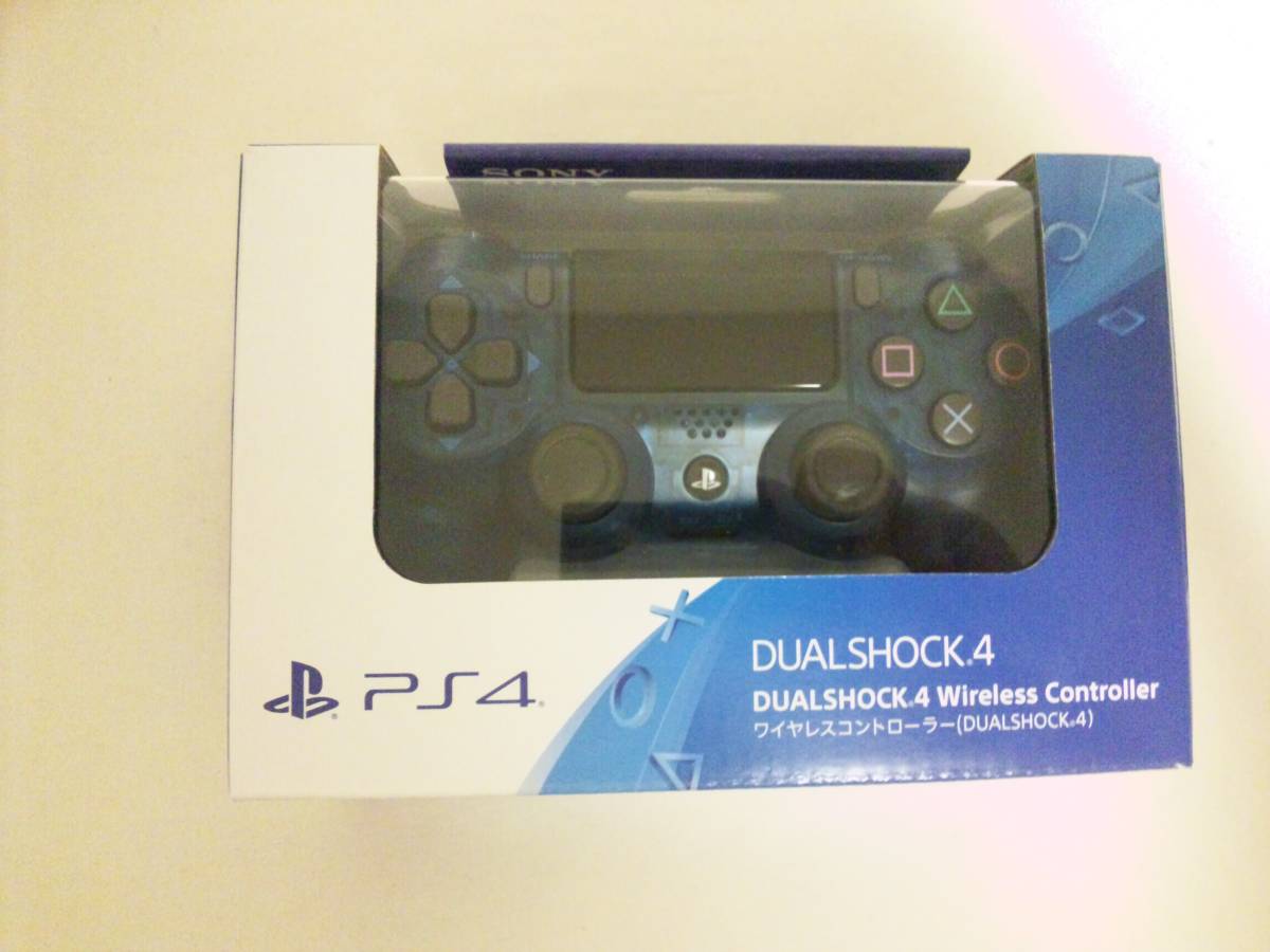 PS4 wireless controller DUALSHOCK4 blue * crystal CUH-ZCT2J19 new goods unused 