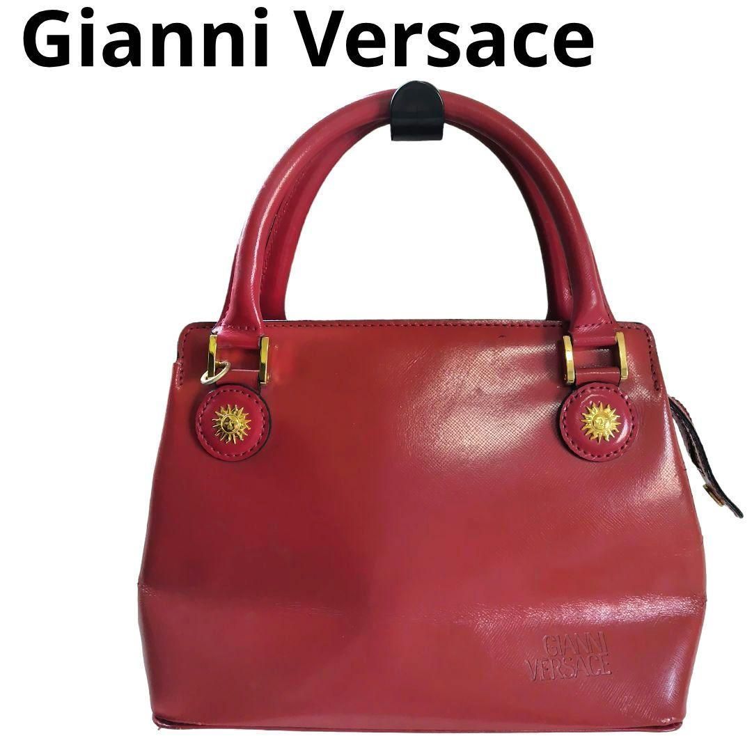 新品本物 gianni 【ヴィンテージ】 versace 赤 ハンドバッグ