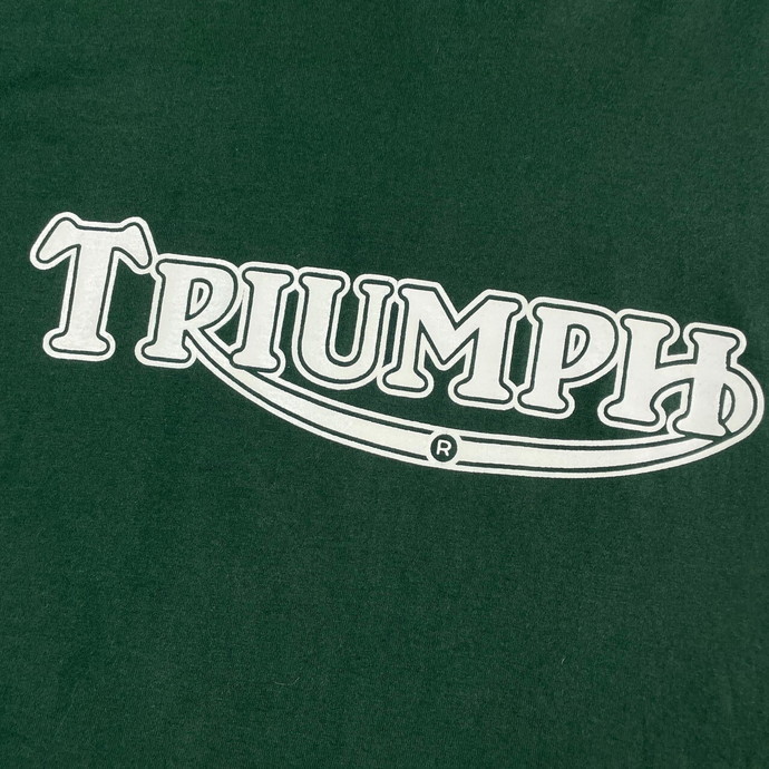 90年代 TRIUMPH トライアンフ ツートンカラー ロゴプリント Tシャツ メンズXLの画像1