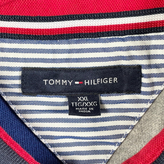 TOMMY HILFIGER トミーヒルフィガー 鹿の子 クレイジーパターン ポロシャツ メンズ2XL_画像3